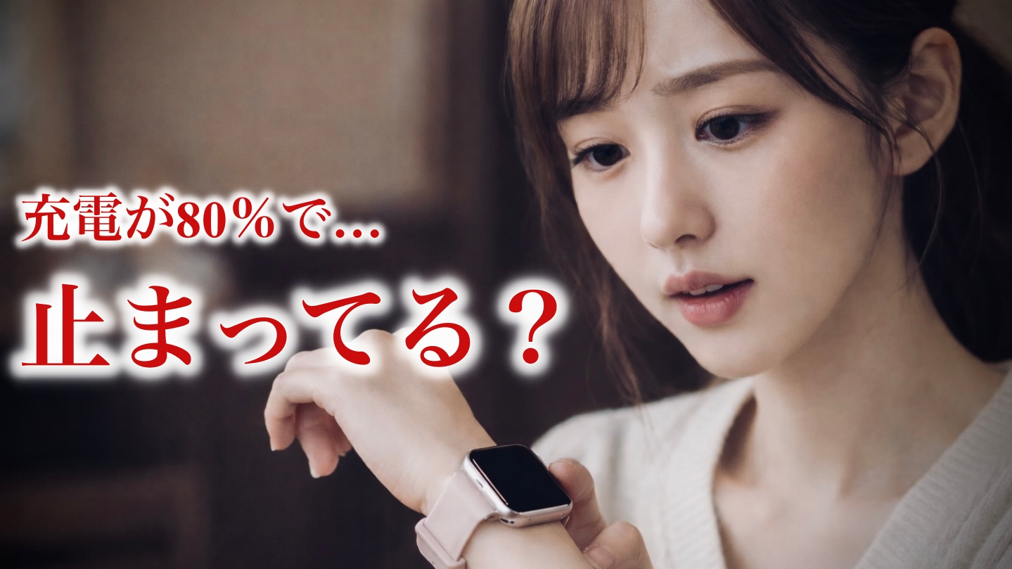 Apple Watchの充電が80％で止まる理由：壊れたと思ったそれ「実は正常」です