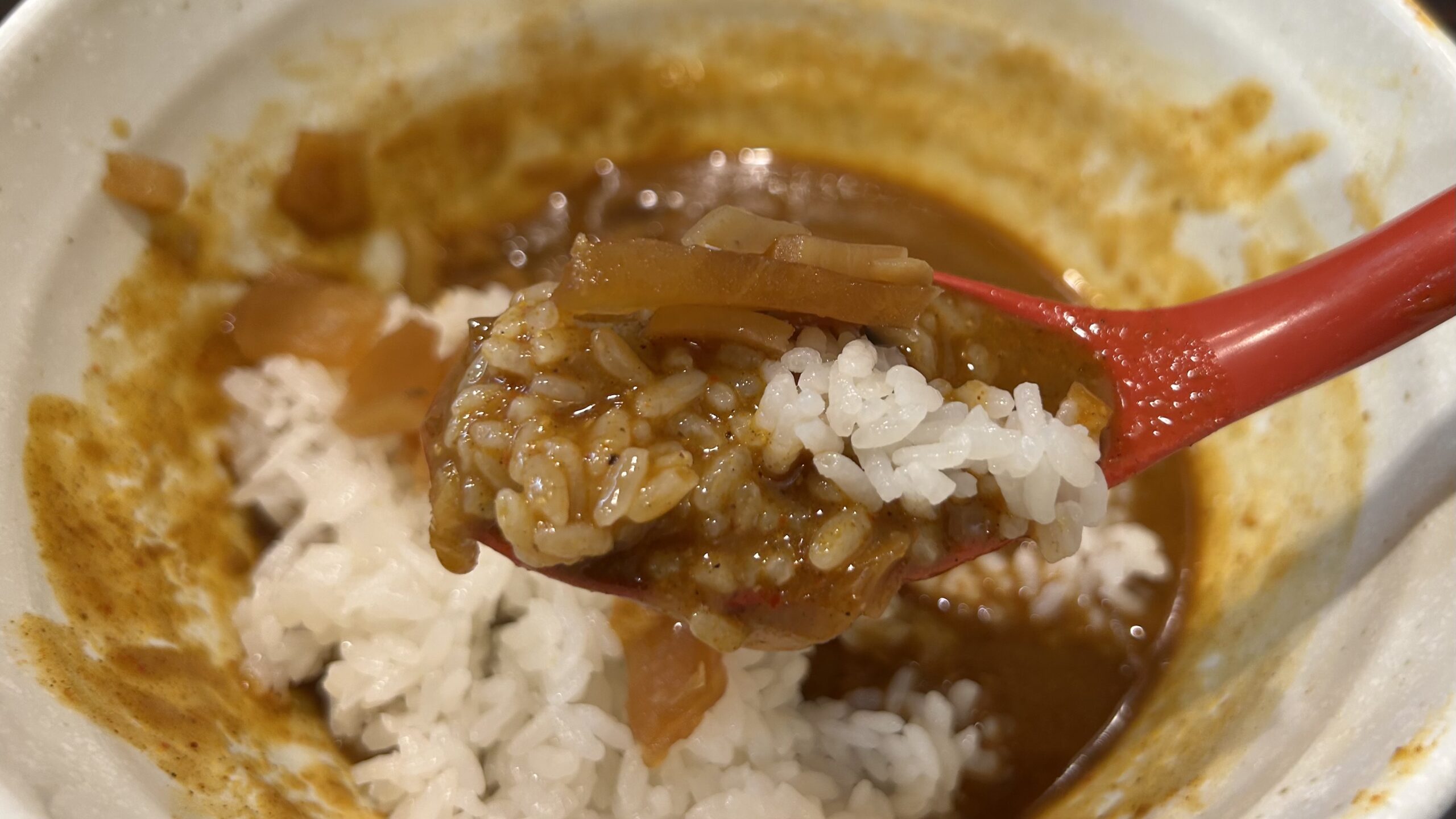 食後にルーが余りすぎて最後が重たく感じるのかも