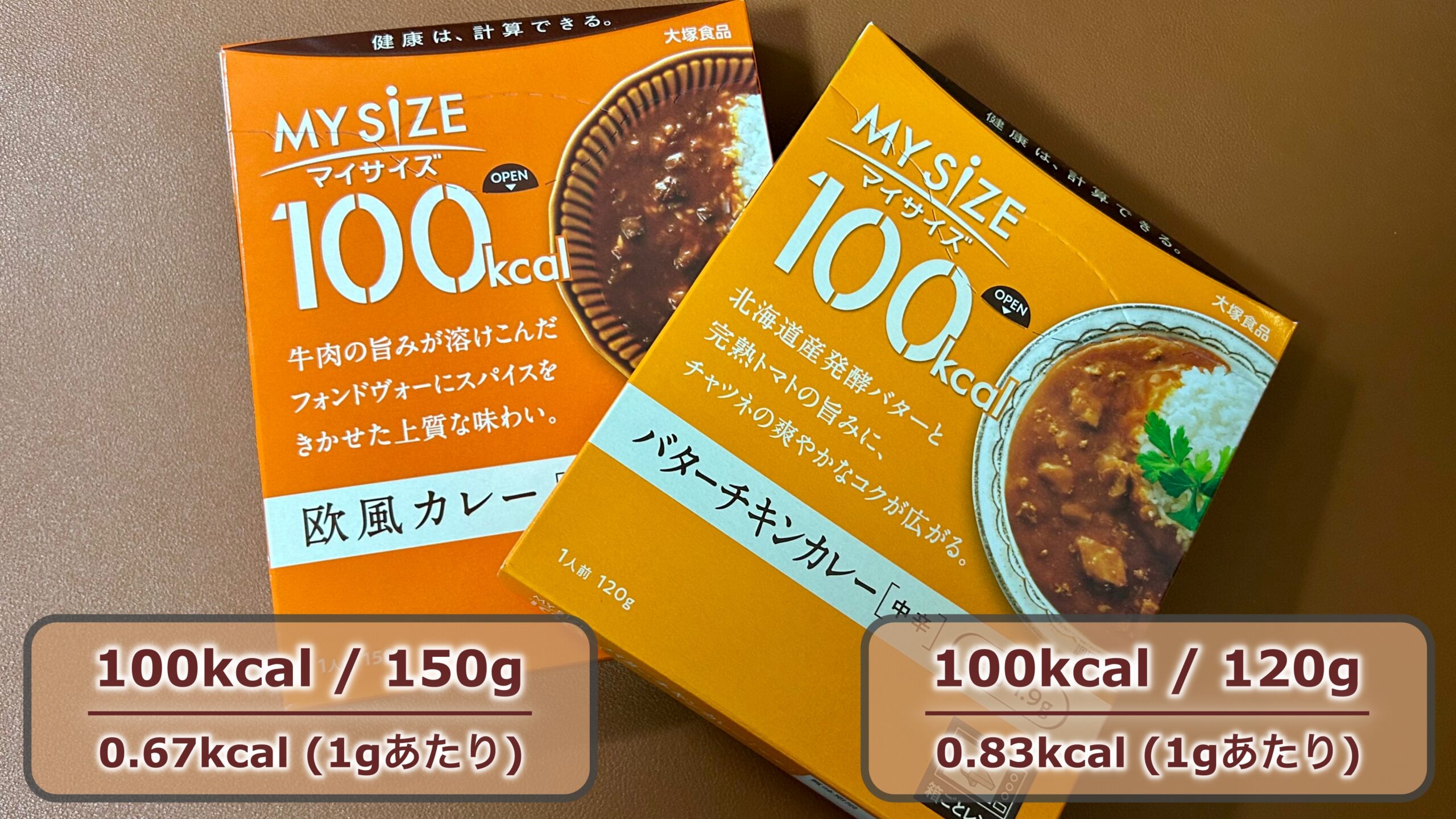 レトルトは脂質と具材を抑えてカロリーを下げている