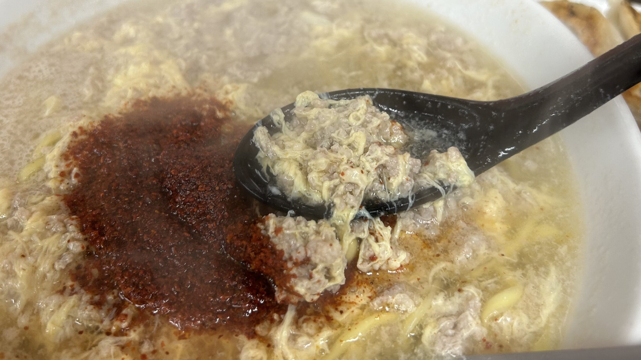 溶き卵とひき肉の組み合わせ