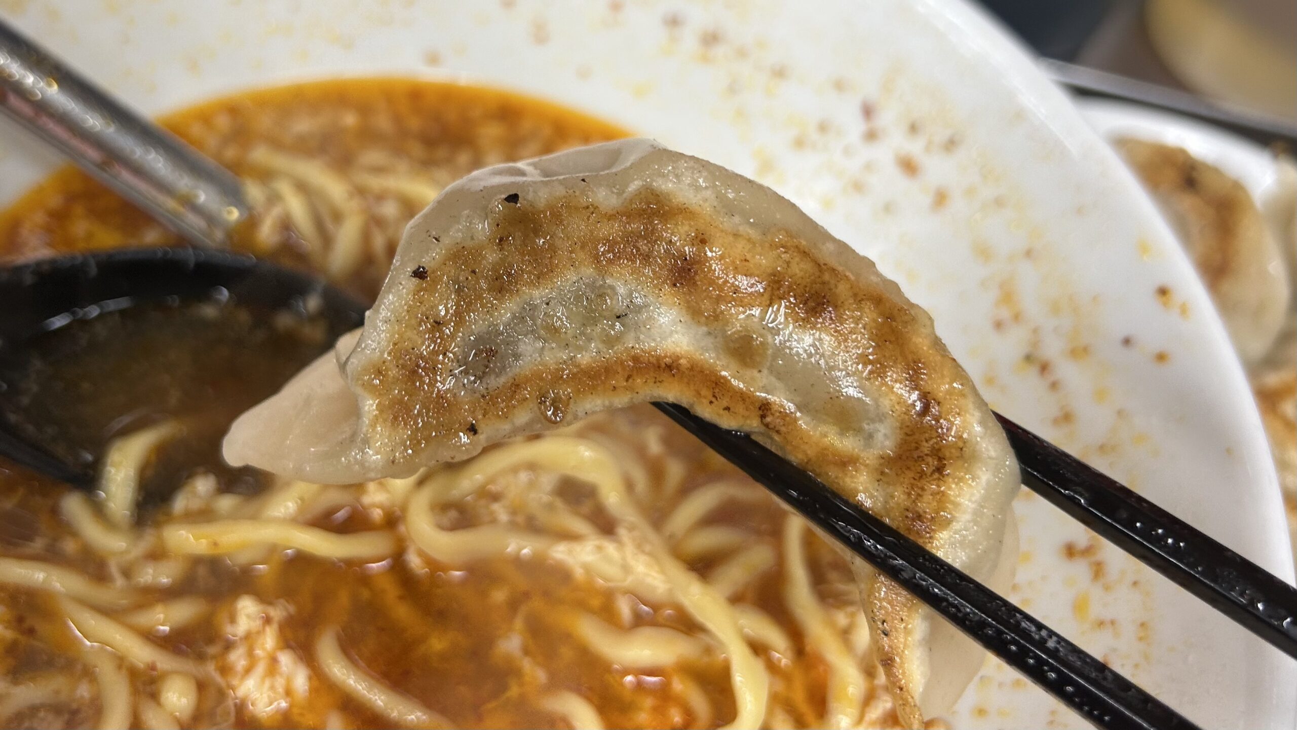 大ぶり餃子とスープの相性