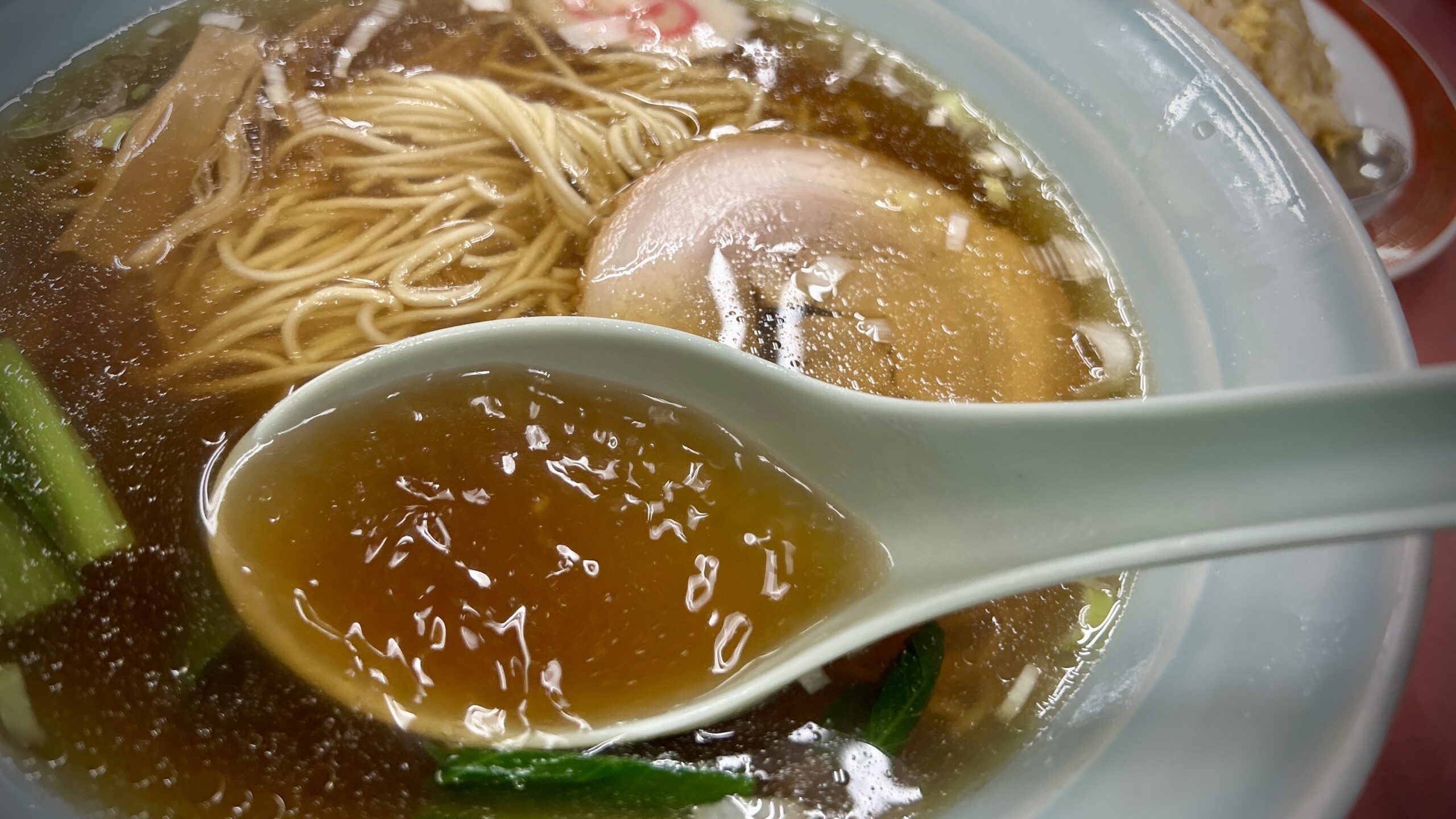 まず驚くサイズ感:巨大な丼とレンゲのバグ