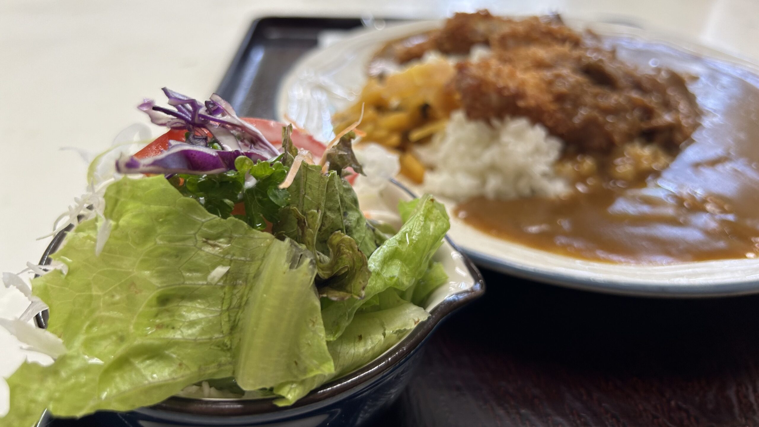 見た目は最後まで怖かったけど…カツカレーは美味かった