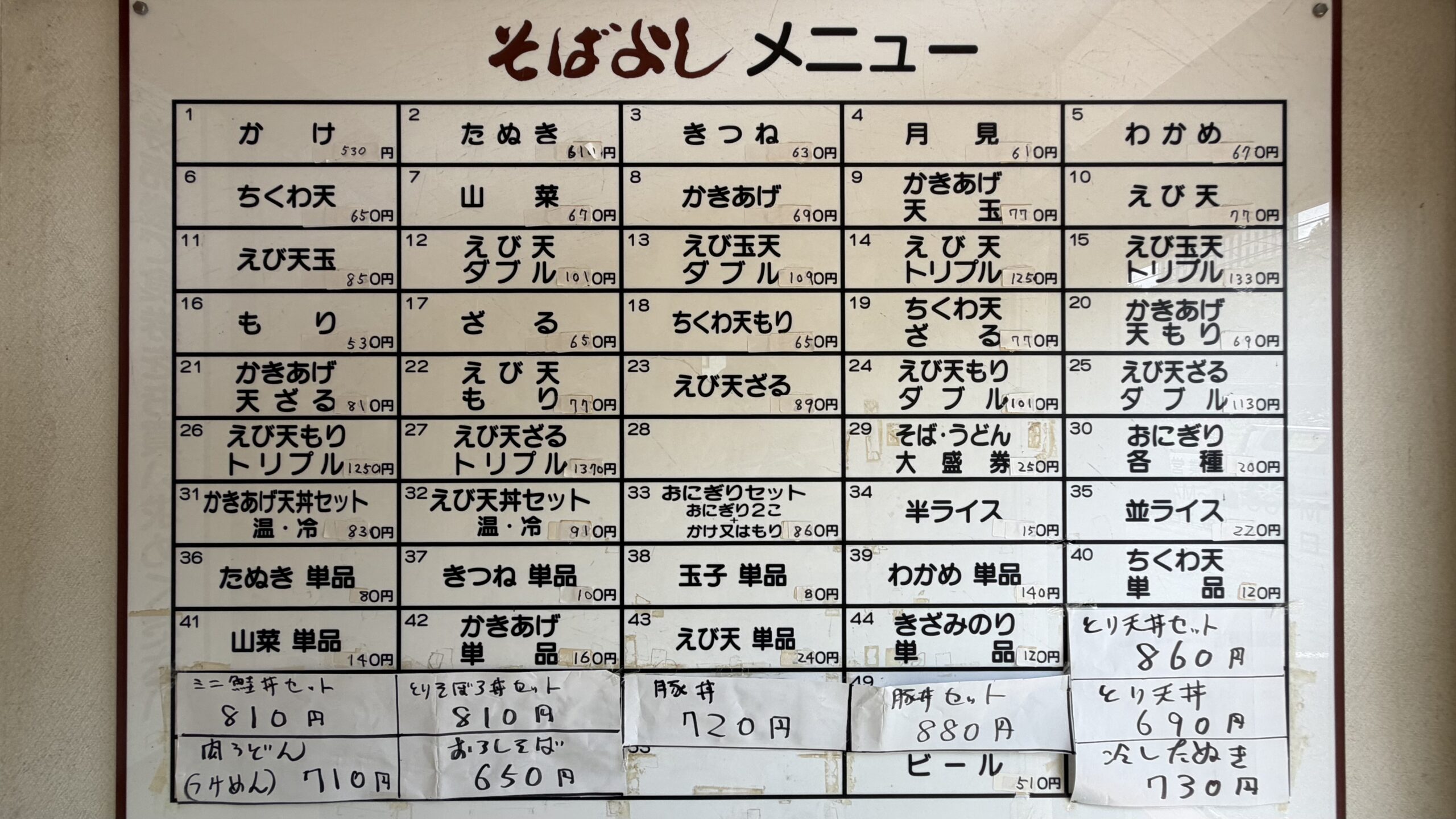 最後まで正体が分からなかったそば屋